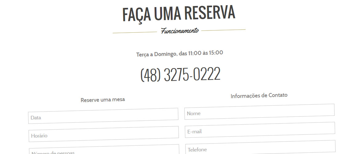 Faça uma reserva online