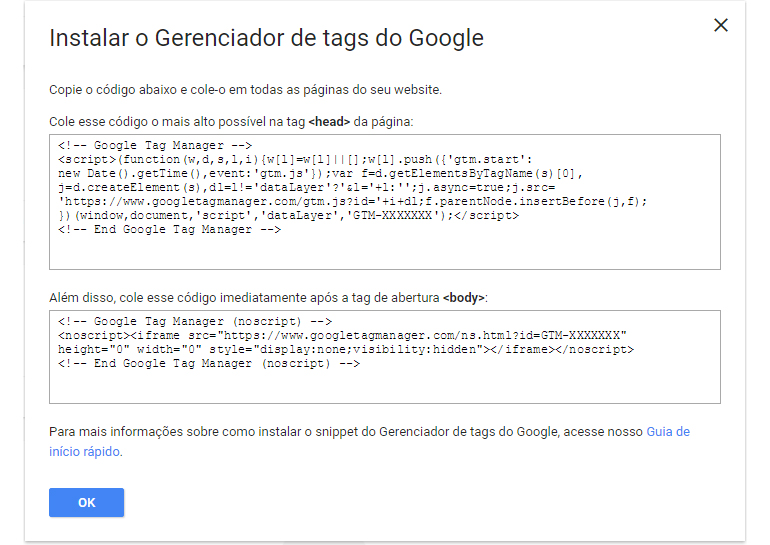 Instalar Gerenciador de Tags do Google - Tríscele