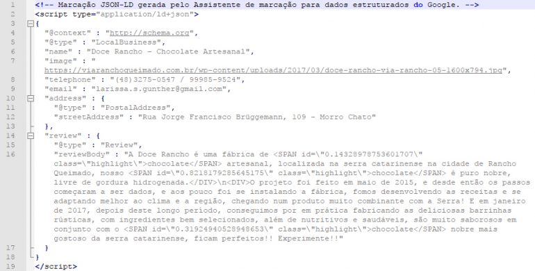 Código Utilizado Gerenciador de Tags do Google - Tríscele